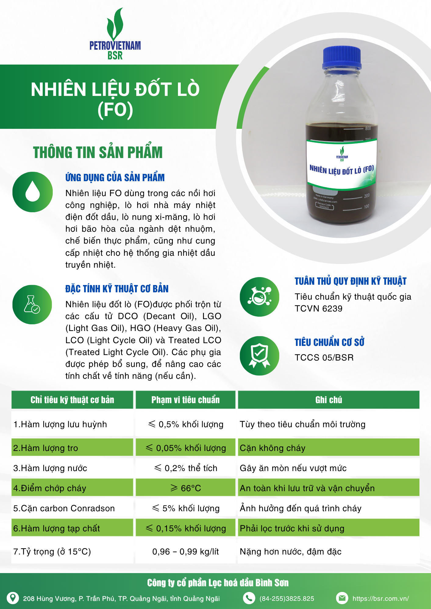 NHIÊN LIỆU ĐỐT LÒ (FO)