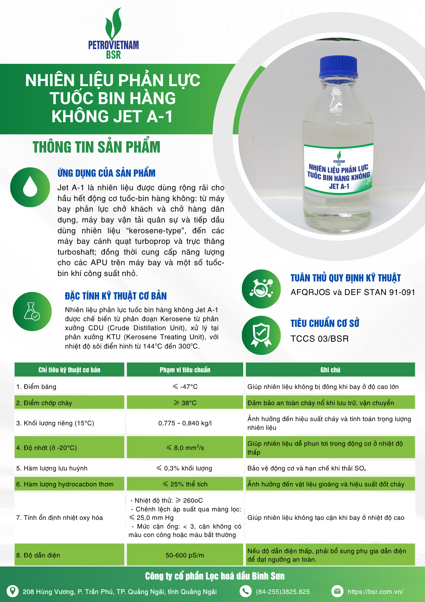 NHIÊN LIỆU PHẢN LỰC TUỐC BIN HÀNG KHÔNG JET A-1